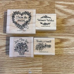 1993 Stampin’Up vintage floral rubber stamps